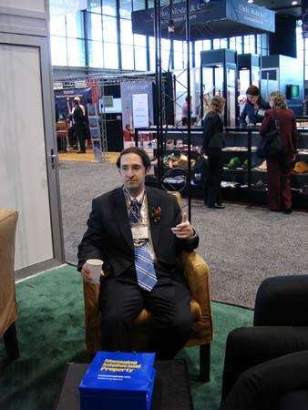 Stan Abrams relaxing.